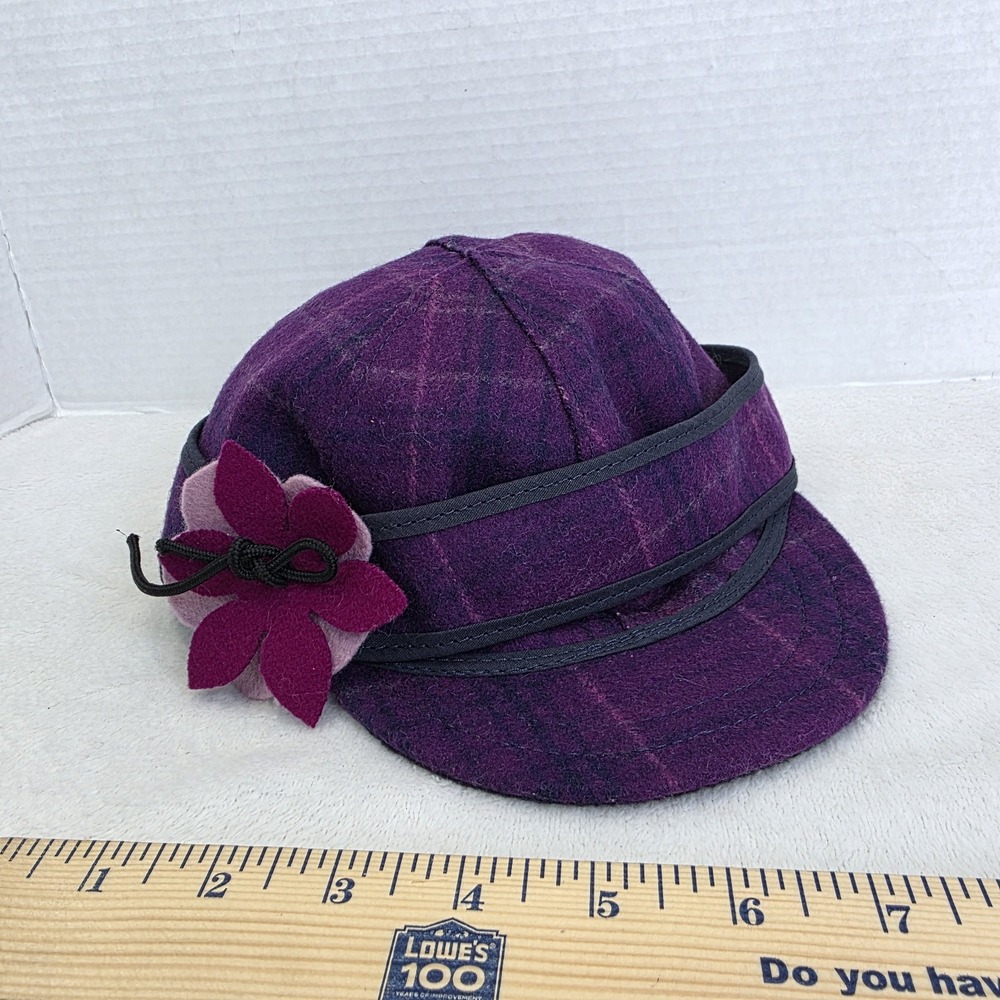 STORMY KROMER Kid's The Lil' Petal Pusher Wool Winter Cap Hat XL Plum Passion